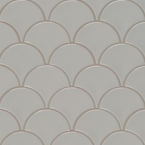 Gray Glossy Fish Scale Mosaic