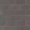 Metallic Gray Herringbone 8mm Glass Tile