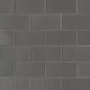 Metallic Gray Herringbone 8mm Glass Backsplash Tile