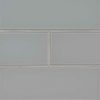Oyster Gray Subway Glass Tile 4x12x8mm
