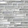 Silvermist Interlocking Pattern 8mm Glass Backsplash Tile