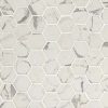 Statuario Celano Interlocking 6mm Glass Backsplash Tile