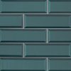 Winter Grey Brick 1x2x8mm Glass Backsplash Tile